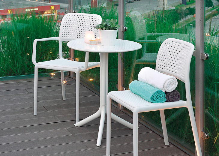 Sedia Bora, tavolino Step, sedia Bora Bistrot
