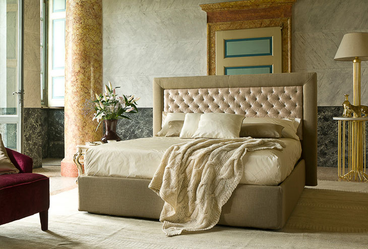 Letto classico imbottito Giellebimod. Amleto 2