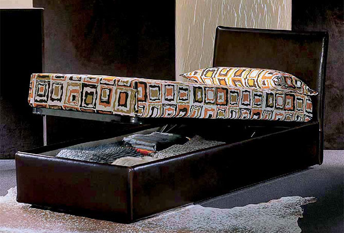 Letto moderno imbottito Giellebimod. Arco