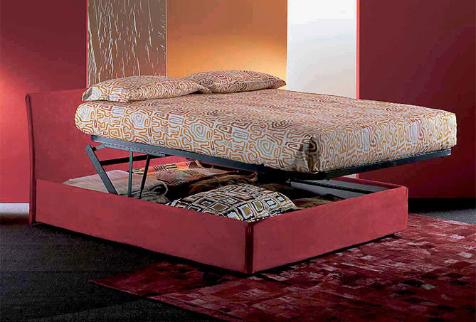 Letto moderno imbottito Giellebimod. Arco