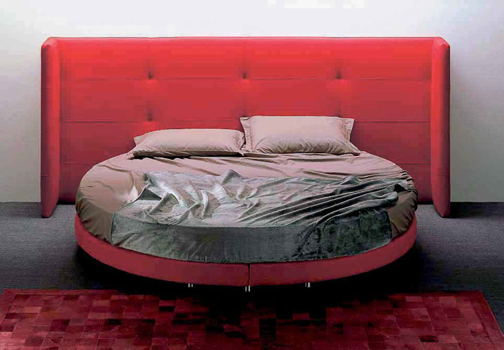 Letto tondo imbottito Giellebimod. John