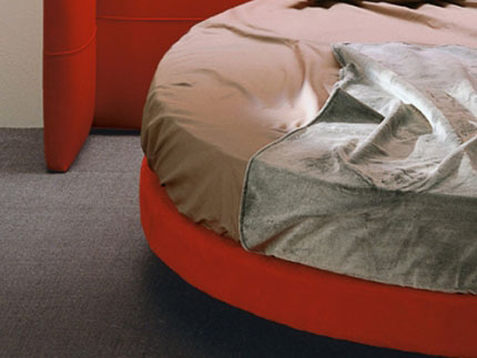 Letto tondo imbottito Giellebimod. John