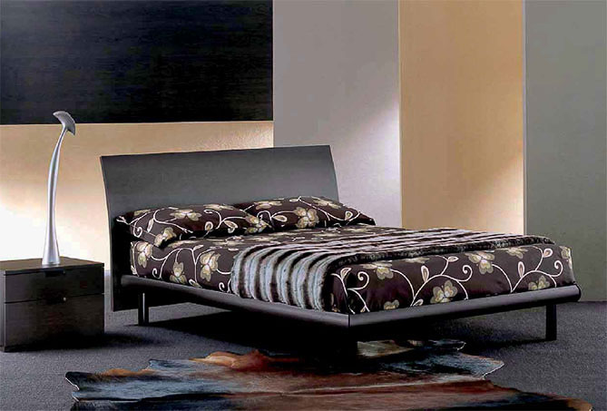 Letto moderno imbottito Giellebimod. Marte