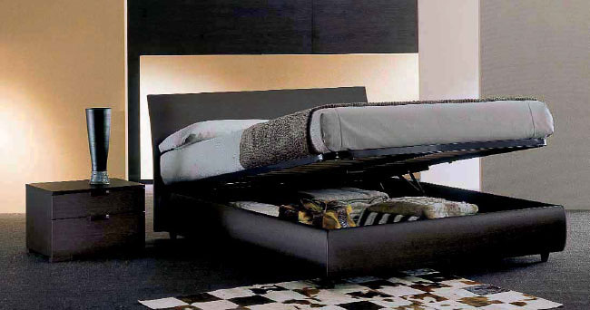 Letto moderno imbottito Giellebimod. Marte