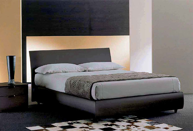 Letto moderno imbottito Giellebimod. Marte