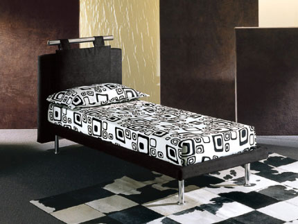 Letto moderno imbottito Giellebimod. Nettuno