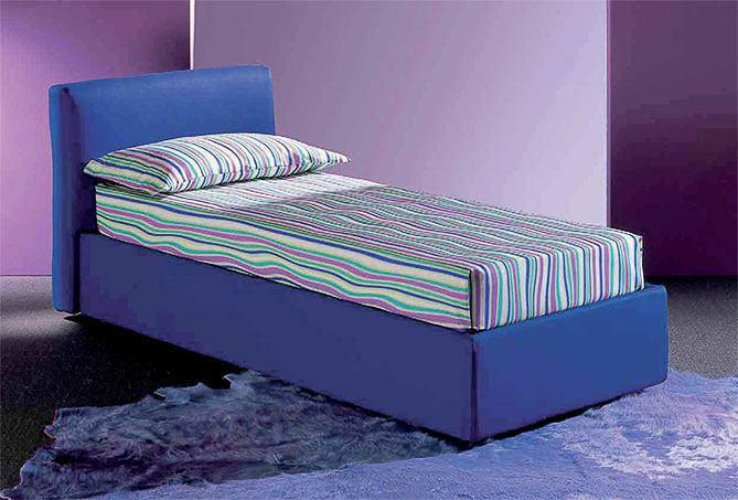 Letto moderno imbottito Giellebimod. Nottambulo