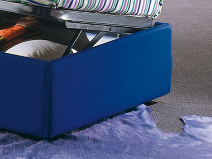 Letto moderno imbottito Giellebimod. Nottambulo