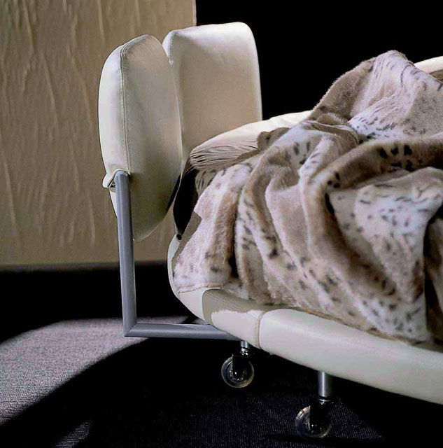 Letto tondo imbottito Giellebimod. Oliver