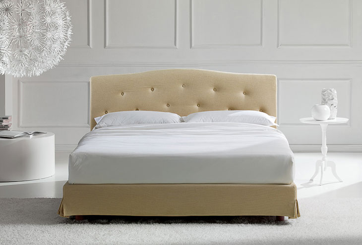 Letto classico imbottito Giellebimod. Settecento