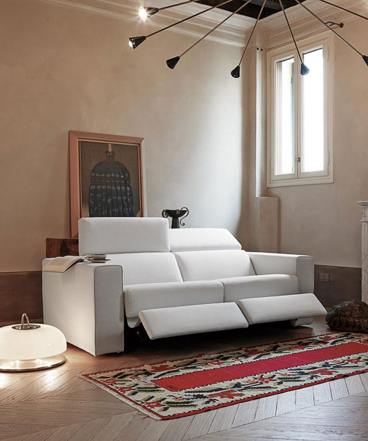 Divano Relax Elettrico Dalton Tessuto Morbidline #1