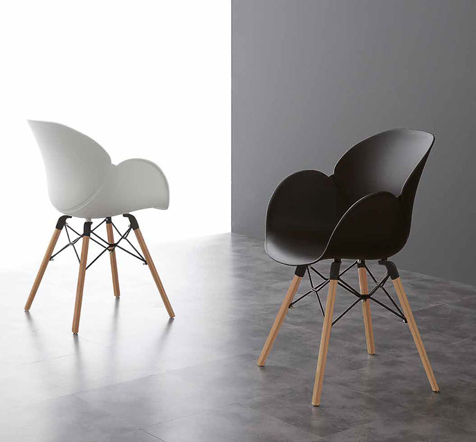 Sedia Imbottita Lotus Wood #1