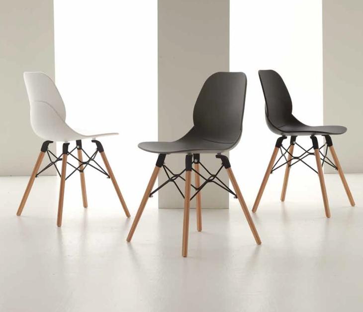 Sedia Mod. SHELL WOOD