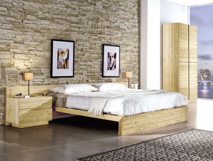 Letto testiera grande in legno