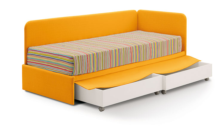 Divano letto Easy predisposto per cassetti