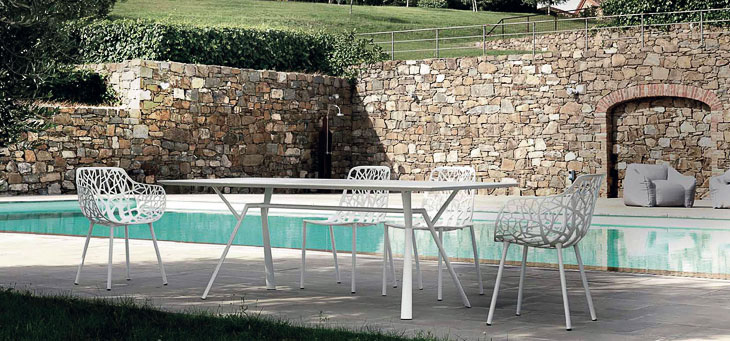 Tavolo Modello Radice Quadra e Sedia Forest