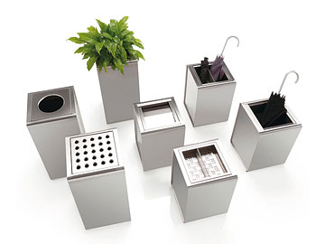 Cestino, portaombrelli, vaso e posacenere