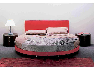 Letto tondo imbottito Giellebimod. Elton