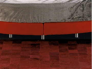 Letto tondo imbottito Giellebimod. Elton