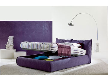 Letto moderno imbottito Giellebimod. Morbido