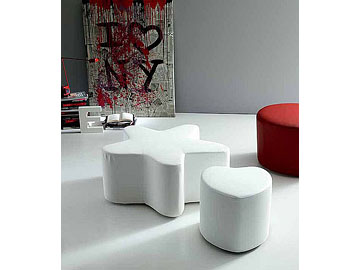 Poltroncine Giellebi modelli Pouff stella e Pouff cuore