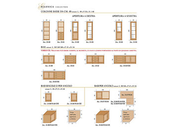 Misure elementi complonibili collezione "Ellenica"