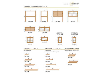 Misure elementi complonibili collezione "Ellenica"