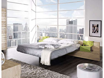 Letto sospeso in legno