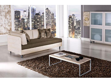 Divano con struttura in legno spalla destra