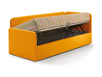 Divano letto imbottito Easy con contenitore