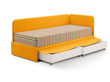 Divano letto Easy predisposto per cassetti