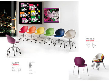 Sedie da <strong>ufficio</strong> modello Led Twist e Led Chair