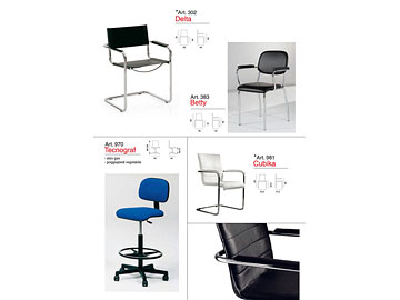 Sedie <strong>per</strong> ufficio Delta, Betty, Tecnograf e Cubika