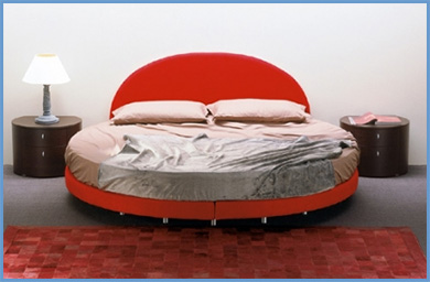 Letto imbottito rotondo Giellebi