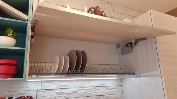 Scolapiatti con anta a ribalta da cm. 120