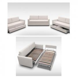 divano letto singolo con secondo letto o cassetto