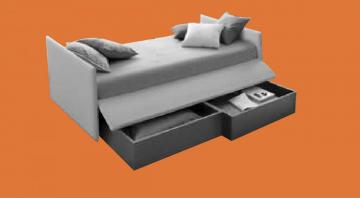 divano letto modello Bravo con cassettoni