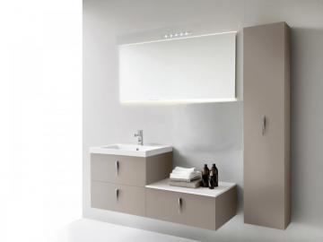 Bagno LA VALLE con mobile a cestoni QUADRI