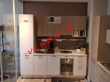 Cucina LUBE CREO modello ZOE  finitura olmo bianco e visone lucido * SCONTO 50%
