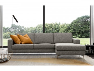 Divano con chaise longue reversibile Morbidline modello NEVADA