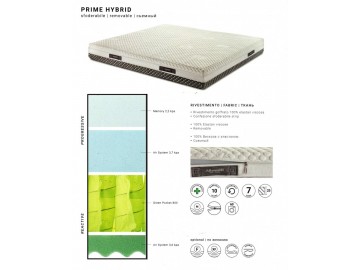 MATERASSO HYBRID a 800 molle indipendenti + memory DETRAIBILE