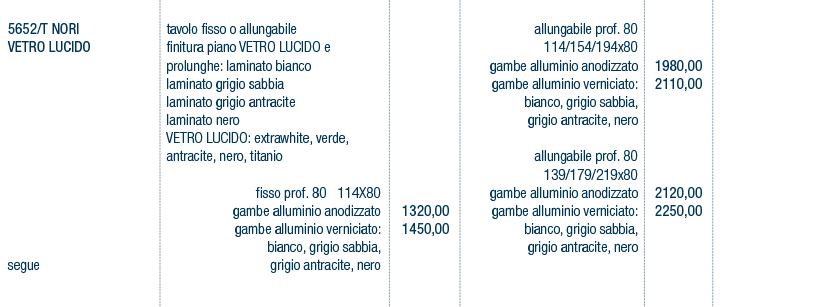 Prezzi art. 5652_t
